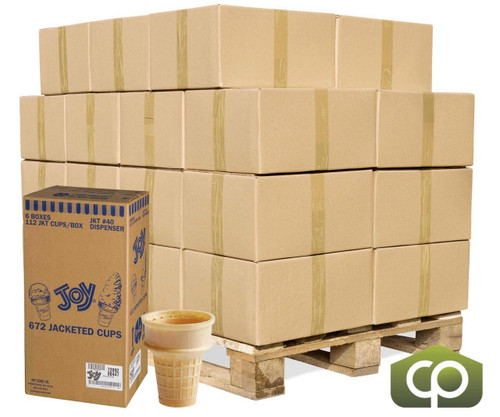  JOY #40 Flat Bottom Cake Ice Cream Cone Dispenser Pack - 672/Case (24cases/PALLET)- TOTAL 16128 CONES 