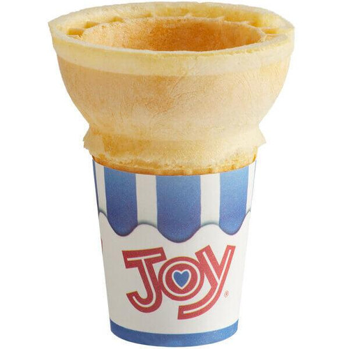  JOY #22 Flat Bottom Jacketed Cake Cone - 720/Case | Single or Double Scoops 