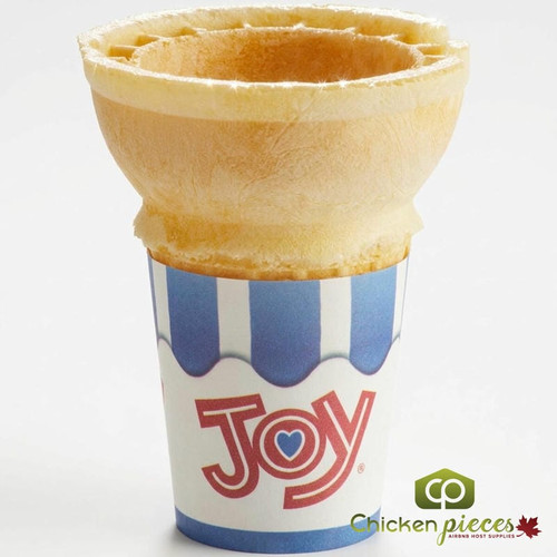 JOY #22 Flat Bottom Jacketed Cake Cone - 720/Case | Single or Double Scoops