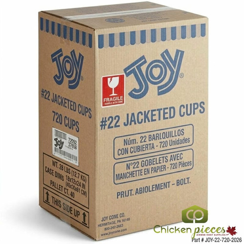 JOY #22 Flat Bottom Jacketed Cake Cone - 720/Case | Single or Double Scoops