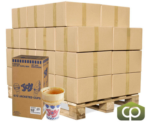  JOY #40 Flat Bottom Jacketed Cake Ice Cream Cone Dispenser Pack - 672/Case (24cases/PALLET)- TOTAL 16128 CONES 