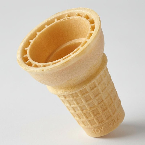 JOY #22D Flat Bottom Cake Cone Dispenser Pack - 864/Case | Light & Sweet Cones