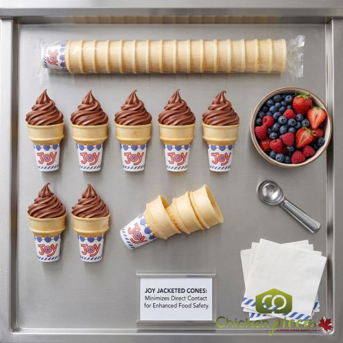 JOY #40 Flat Bottom Jacketed Cake Ice Cream Cone - 600/Case (24cases/PALLET)- TOTAL 14400 CONES