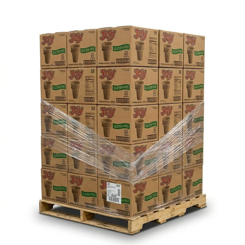 JOY Flat Bottom Gluten-Free Cake Ice Cream Cone - 96/Case (24cases/PALLET)- TOTAL 2304 CONES