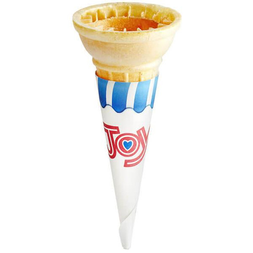  JOY #1 Pointed Bottom Jacketed Cake Ice Cream Cone Dispenser Pack - 1056/Case 