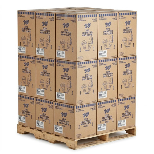 JOY #80 Flat Bottom Jacketed Cake Cone - 320/Case (24 cases/PALLET)- TOTAL 25344 CONES