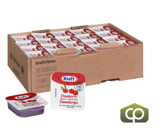 KRAFT Kraft Cranberry Sauce Portions 16 mL/0.54oz (200/Case)- Canadian Made 