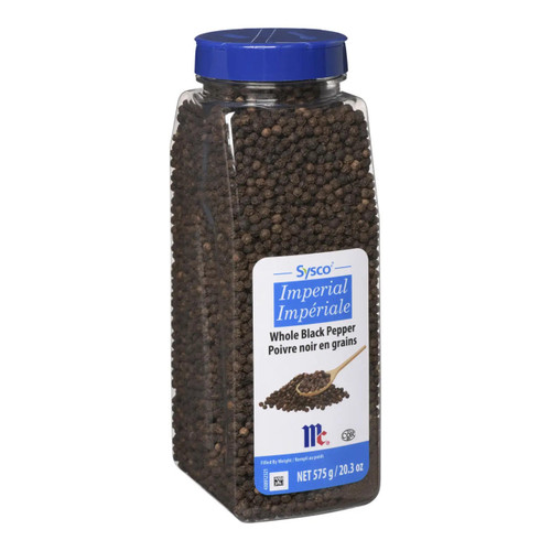 McCormick Imperial Spice Whole Black Pepper 575g (1.27 lbs) (12/Case)   McCormick Imperial Spice Whole Black Pepper 575g (1.27 lbs) (12/Case)