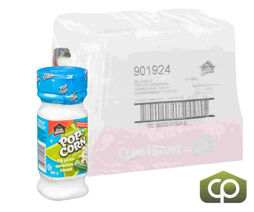 clubhouse Clubhouse Seasoning Popcorn Dill Pickle - 160g (0.35 lbs) (6/Case) - Canadian Made  clubhouse Clubhouse Seasoning Popcorn Dill Pickle - 160g (0.35 lbs) (6/Case) - Canadian Made