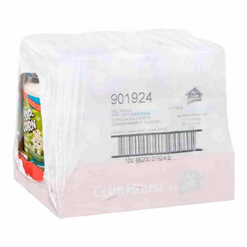 clubhouse Clubhouse Seasoning Popcorn Dill Pickle - 160g (0.35 lbs) (6/Case) - Canadian Made  clubhouse Clubhouse Seasoning Popcorn Dill Pickle - 160g (0.35 lbs) (6/Case) - Canadian Made