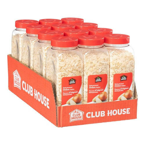 clubhouse Clubhouse Spice Onion Flakes - 300g (0.66 lbs) (12/Case) - Versatile Seasoning  clubhouse Clubhouse Spice Onion Flakes - 300g (0.66 lbs) (12/Case) - Versatile Seasoning