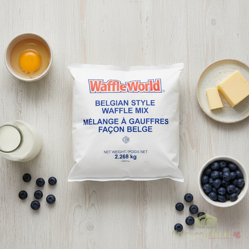 Waffle World Complete Waffle Mix 5 lb (6/Case) - 13.2 lbs - CHICKEN PIECES