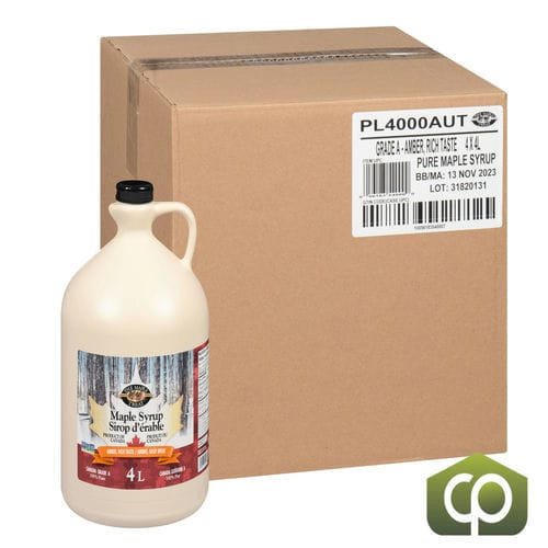 The Maple Treat Pure Maple Syrup 4L (4/Case) - Canadian Made   The Maple Treat Pure Maple Syrup 4L (4/Case) - Canadian Made