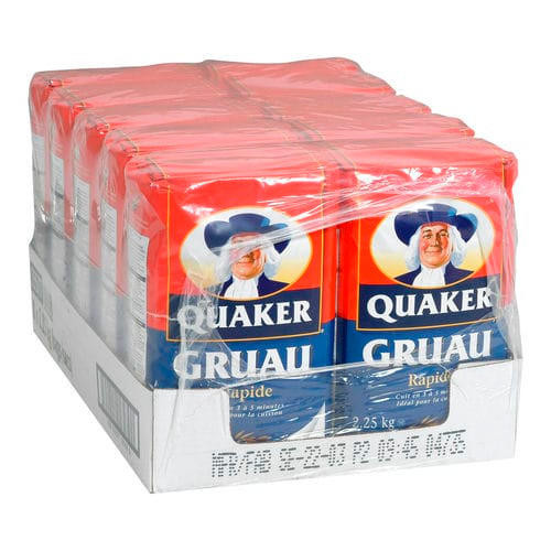 QUAKER Quaker Quick Oats Package 2.25kg (10/Case) - 24.75 lbs  QUAKER Quaker Quick Oats Package 2.25kg (10/Case) - 24.75 lbs