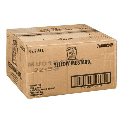 HEINZ Heinz Prepared Big Yellow Mustard 2.84 L (4/Case) - Classic Condiment 