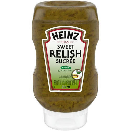 HEINZ Heinz Sweet Relish Green Upside Down Bottle 375 ML (12/Case) 