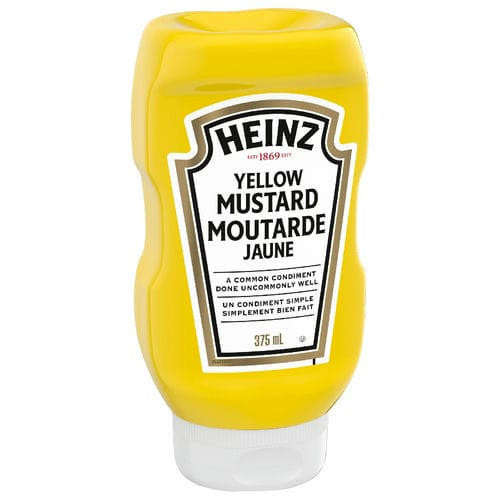 HEINZ Heinz Mustard Yellow Upside Down Bottle 375 ML (0.79 lbs) (24/Case) 