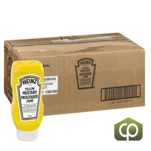 HEINZ Heinz Mustard Yellow Upside Down Bottle 375 ML (0.79 lbs) (24/Case) 