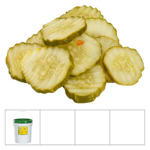  Cool Crisp Pickle Chip 1/4 in. Crinkle Cut Deli 19L (41.89 lbs) 