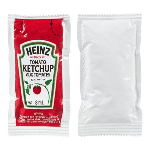 HEINZ Heinz Ketchup Packet 8 ML (1000/Case) - 2.2 lbs - Canada's Favorite Condiment 