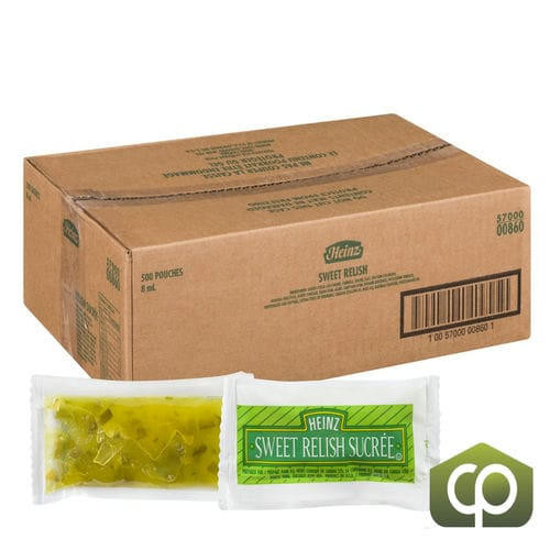 HEINZ Heinz Sweet Green Relish Portion Control 8 ML (500/Case) - 1.1 lbs 