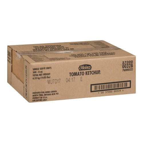 HEINZ Heinz Ketchup Packets - 8ml/6 lbs (500/Case) | Canada's Favorite 