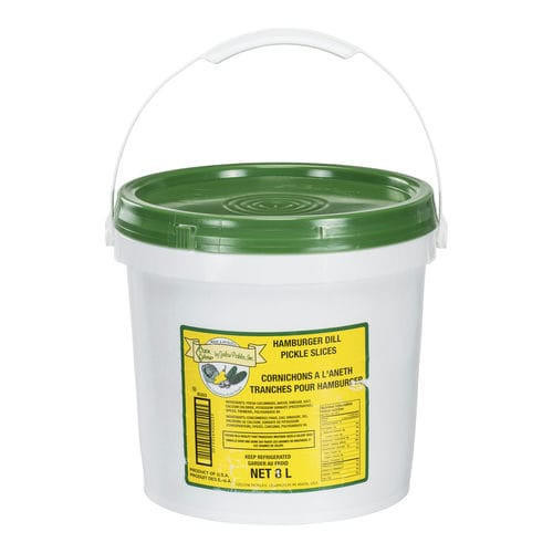  Cool Crisp Dill  Pickle Slices For Hamburgers Bulk Size - 8L 