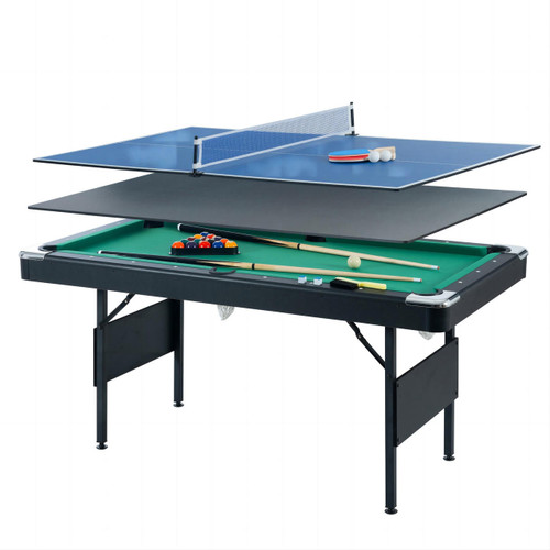 Chicken Pieces Multifunctional 3-in-1 Game Table - Billiard, Table Tennis, and Dining Table Combo for Indoor Use 