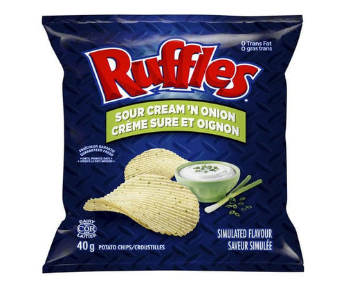 RUFFLES Ruffles Chip Potato Sour Cream & Onion 40 GM  (48/Case) 
