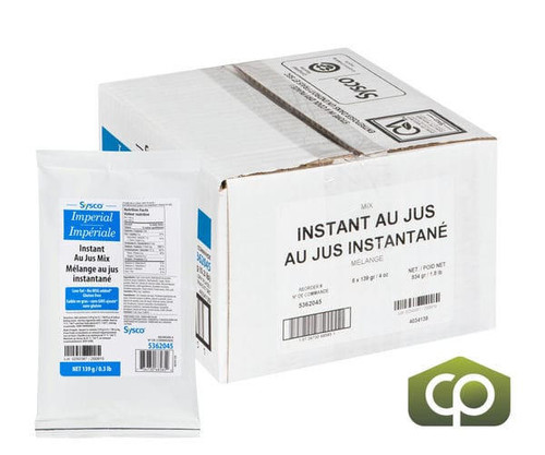  Sysco Imperial Mix Gravy Au Jus Instant 139GM/0.3 LBS Bulk size (6/Case) 
