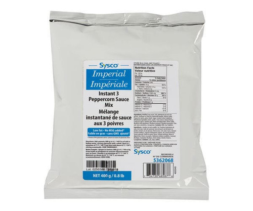  Sysco Imperial Sauce Peppercorn 3 Instant Mix  400GM/0.8 LBS (6/Case) 