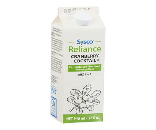 Chicken Pieces Sysco Reliance Juice Cranberry 10% 7+1 Concentrate 32 OZ (12/Case) 