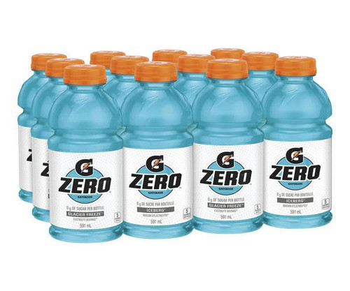 Chicken Pieces Gatorade Drink Glacier Zero Freeze 591 ML (12/Case) Sugar-Free Hydration 