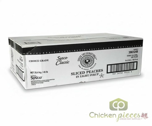 Chicken Pieces Sysco Classic Peach Slices in Light Syrup 2.84L/96 oz (6/Case) - Delicious Canned Peaches