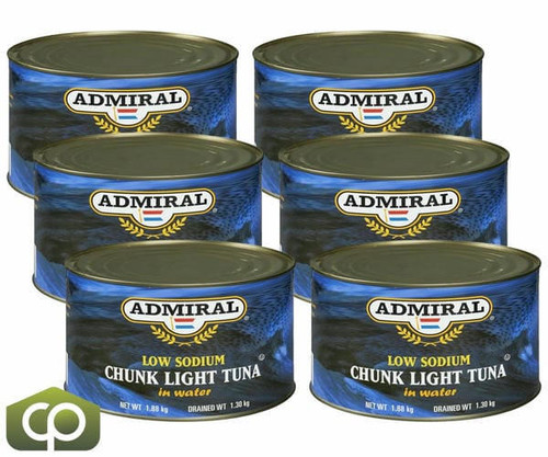 Chicken Pieces Admiral Tuna Light Chunk In Water 1.88KG /4.14LBS (6/Case) -CHICKEN PIECES Chicken Pieces Admiral Tuna Light Chunk In Water 1.88KG /4.14LBS (6/Case) -CHICKEN PIECES