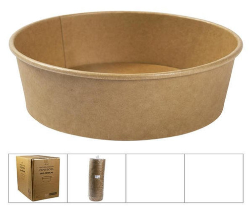 Chicken Pieces Hy-pax Bowl eco-friendly Paper Kraft 40 oz. (300/Case) 