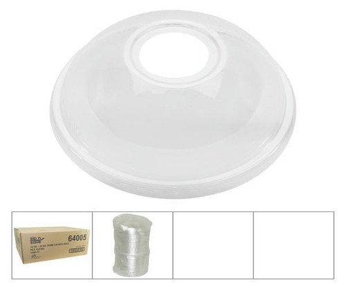 Chicken Pieces Sip N' Save Lid Dome Clear PET 12-20 oz. With Hole (1000/Case) 