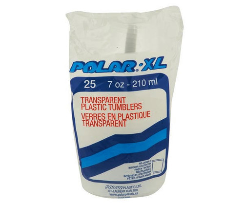 Chicken Pieces Polar Cup Plastic Clear 7 oz. Extra Large Tumbler 25 CT (20/Case) 