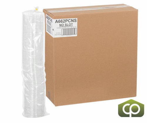 Chicken Pieces Amhil Lid Plastic No Slot For 12 oz. Cup 100CT (10/Case) 