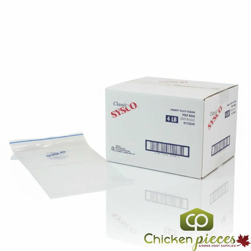 Chicken Pieces Sysco Classic Heavy Duty Bag Plastic Clear 4 LBS. (500/Case)