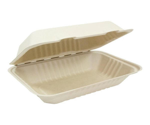Chicken Pieces Sysco Reliance Container Biodegradable 9x6 Hinged Lid (200/Case) 