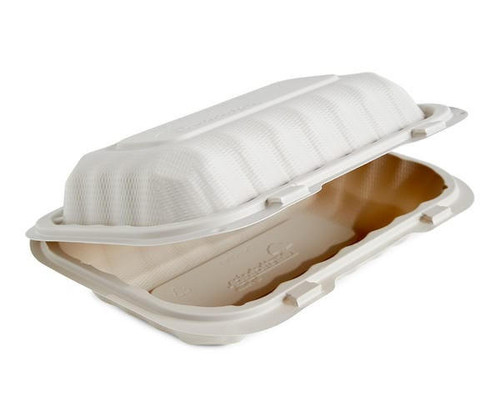 Chicken Pieces Earth Plus Container MFPP 1-Compartment Hinged 9in.x6in. White 135 CT (2/Case)  Chicken Pieces Earth Plus Container MFPP 1-Compartment Hinged 9in.x6in. White 135 CT (2/Case)