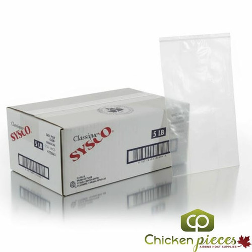 Chicken Pieces Sysco Classic Bag Plastic Clear 5 LBS Regular (500/Case) Convenient Storage