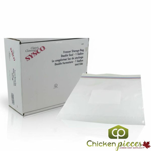 Chicken Pieces Sysco Classic Bag Storage Freezer Double Seal 128 oz/1 Gallon (250/Case)