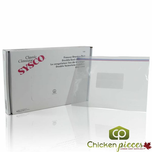 Chicken Pieces Sysco Classic Bag Storage Freezer Double Seal 2 Gallon (100/Case)