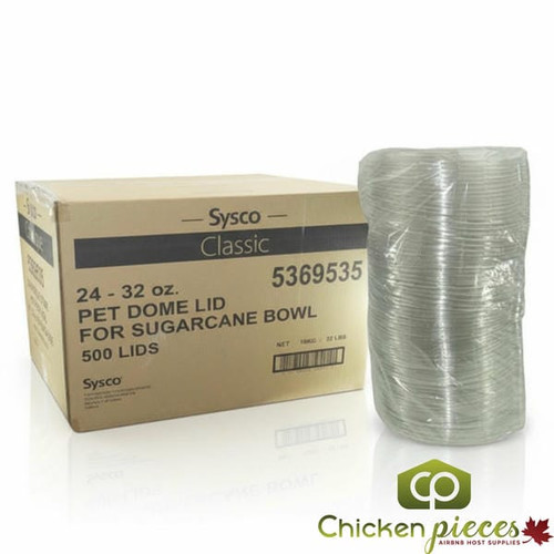 Chicken Pieces Sysco Classic Lid Plastic Dome For 24-32 oz. (500/Case)