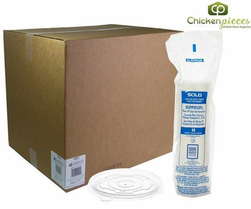 Chicken Pieces Dart Container Lid Clear Vented 8-12 oz. (300/Case) Dual-Temperature PP Flat Lid 