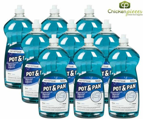 Chicken Pieces Keystone Detergent Pot & Pan Liquid Blue Ready To Use 32 OZ/2 LBS (9/Case) 