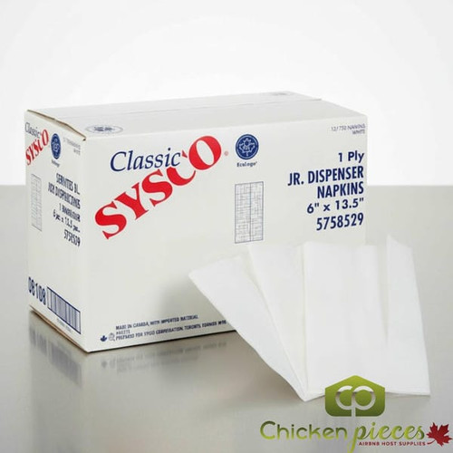 Chicken Pieces Sysco Napkin Dispenser 1 Ply White Junior 750 CT (12/Case) Premium Quality Chicken Pieces Sysco Napkin Dispenser 1 Ply White Junior 750 CT (12/Case) Premium Quality