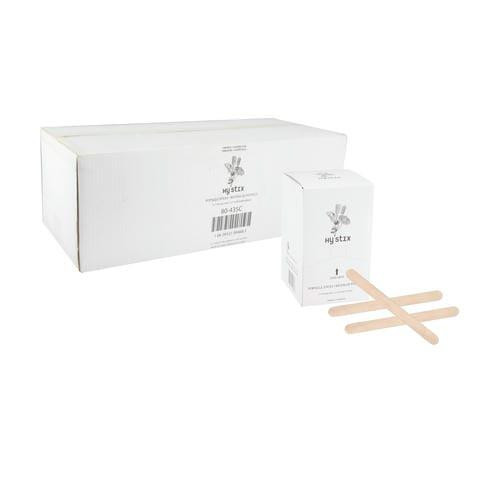 Chicken Pieces Hy Stix Wooden Popsicle Sticks 4.5 inches, 1000 CT (10/Case) - Eco-Friendly Birch Wood Stirrers 